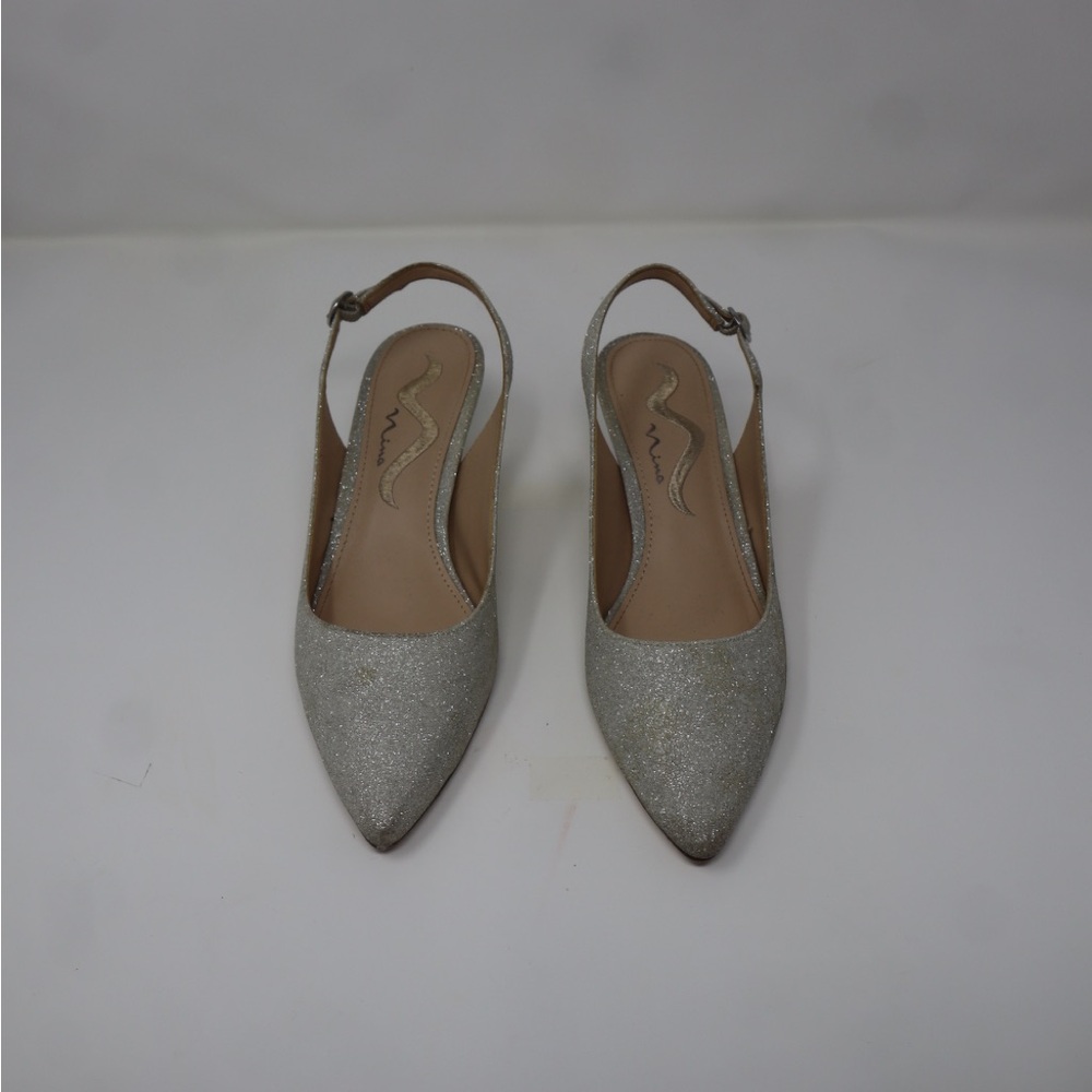 Chic Women's Silver Slingback Heels